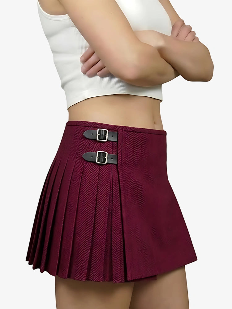 Kilt in Tweed Magenta da Donna
