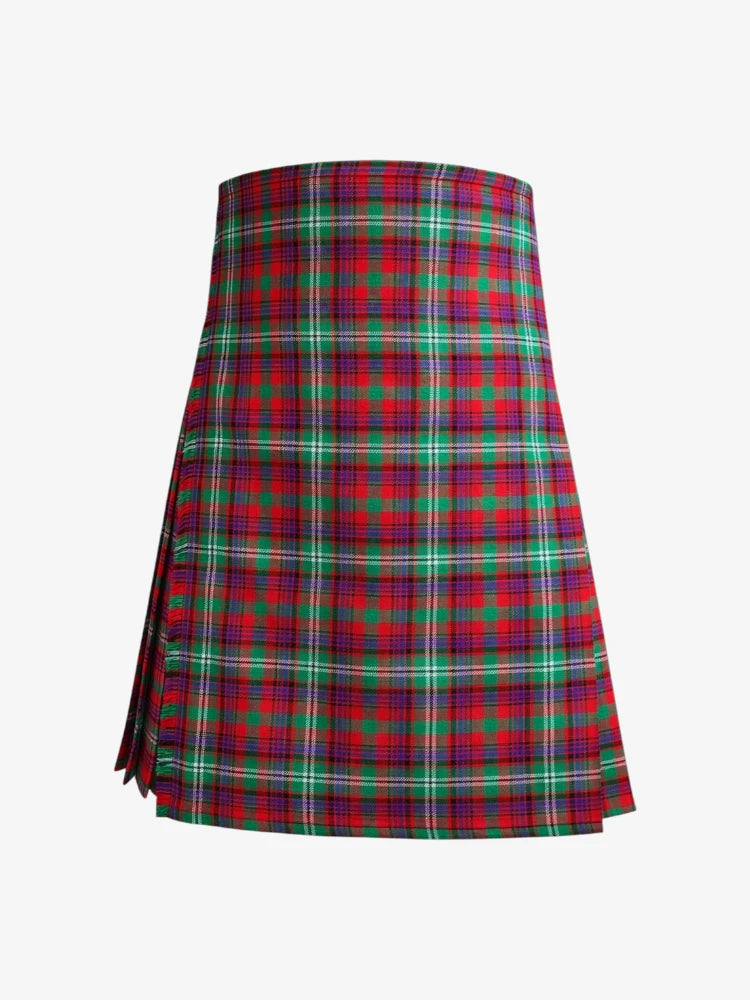 Plaid kilt on a white background