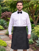 Kilt utility nero in denim da uomo su misura