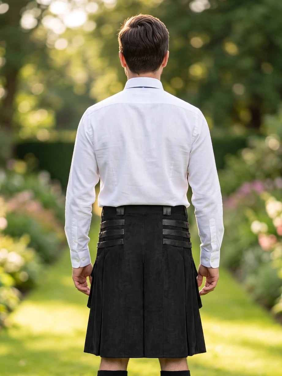 Kilt Utility Gotico Nero Su Misura