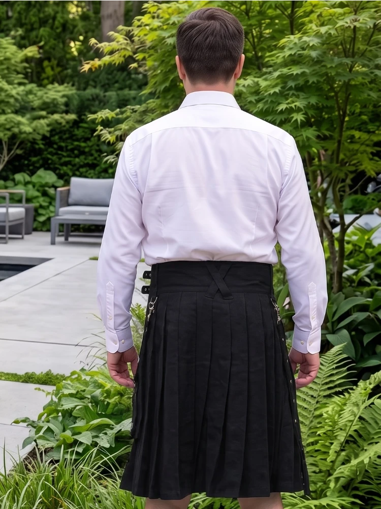 Kilt Utility Gotico Nero Su Misura