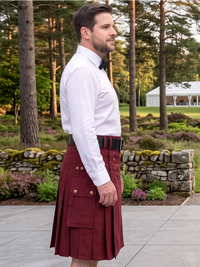 Kilt Utility Classico Borgogna Su Misura