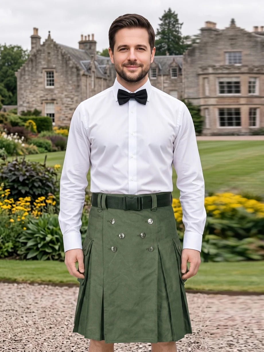 Kilt Utility Verde Oliva Su Misura