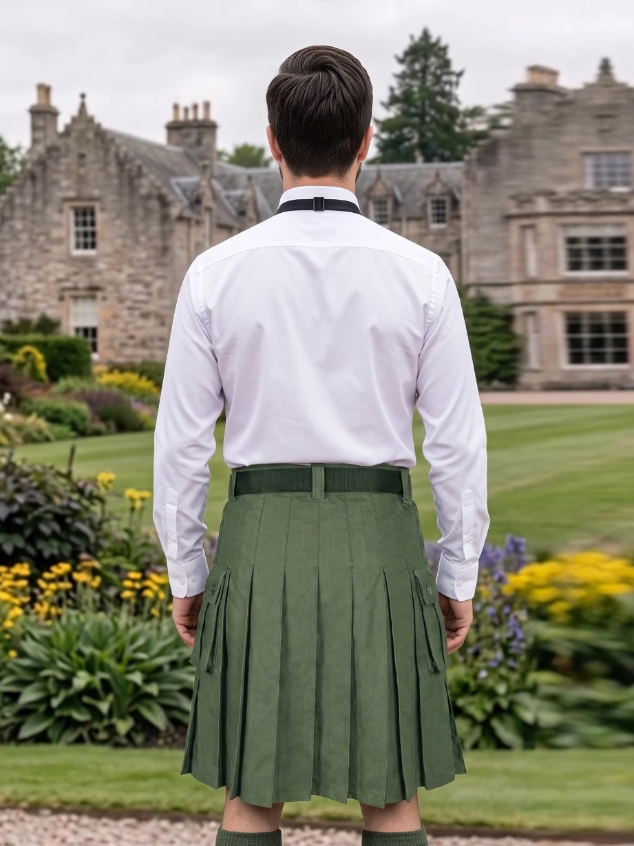 Kilt Utility Verde Oliva Su Misura