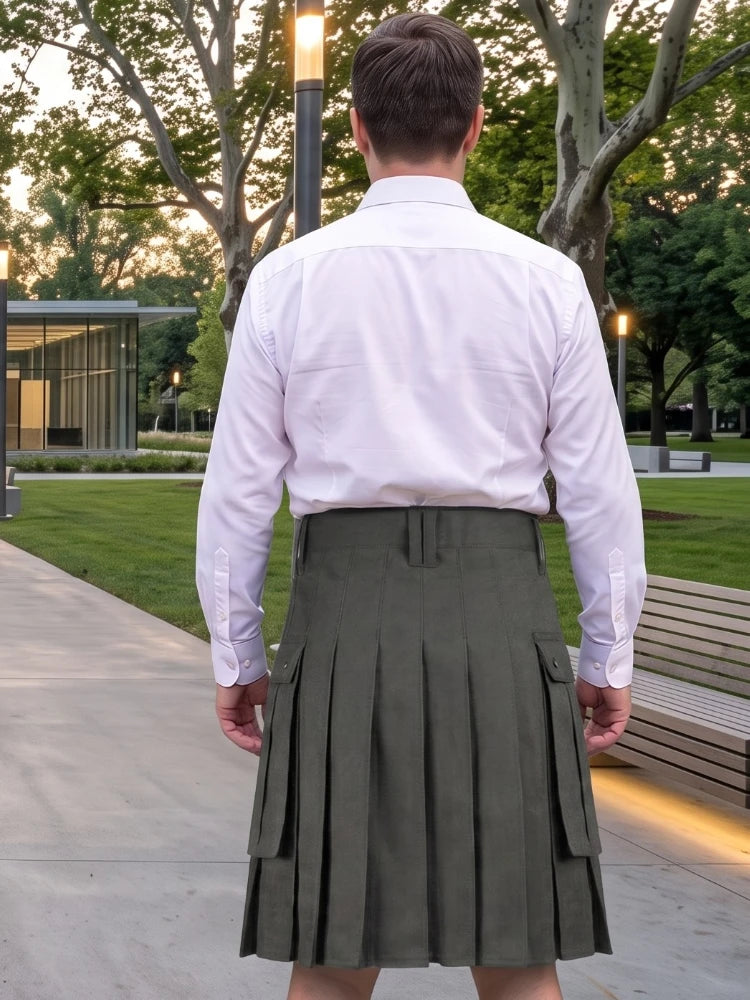Kilt Utility Grigio Scuro Su Misura