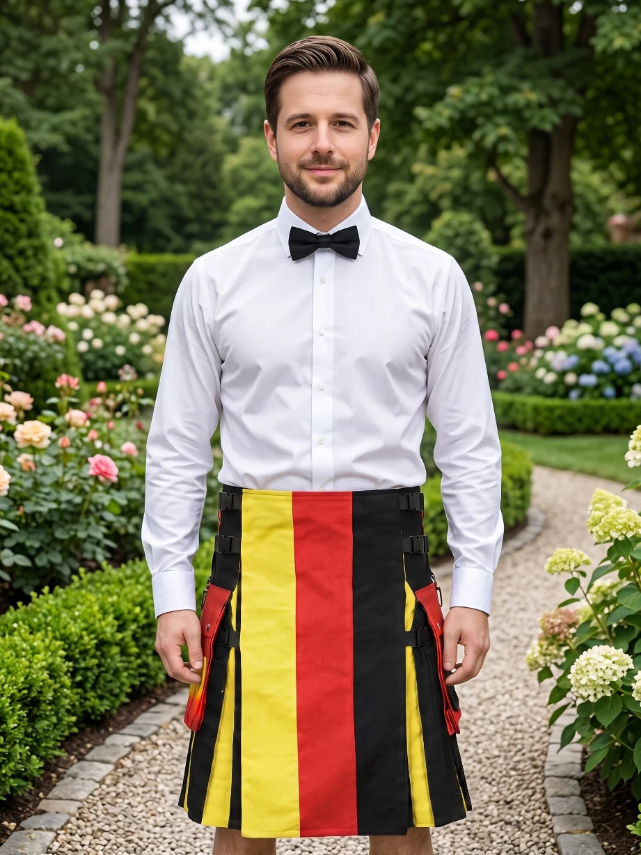 Kilt utility patriottico con bandiera tedesca su misura
