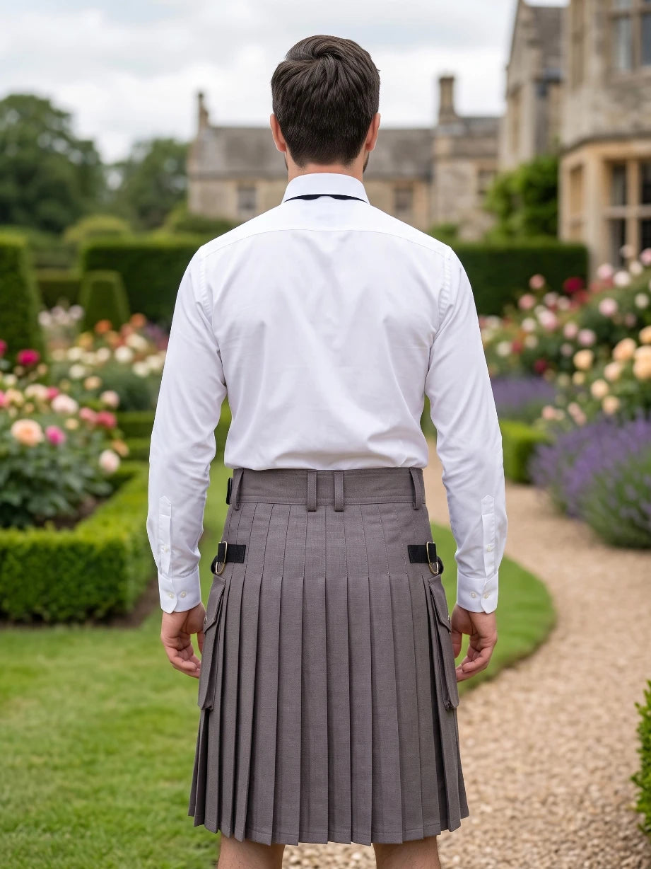 Kilt Scozzese Grigio Utility Su Misura
