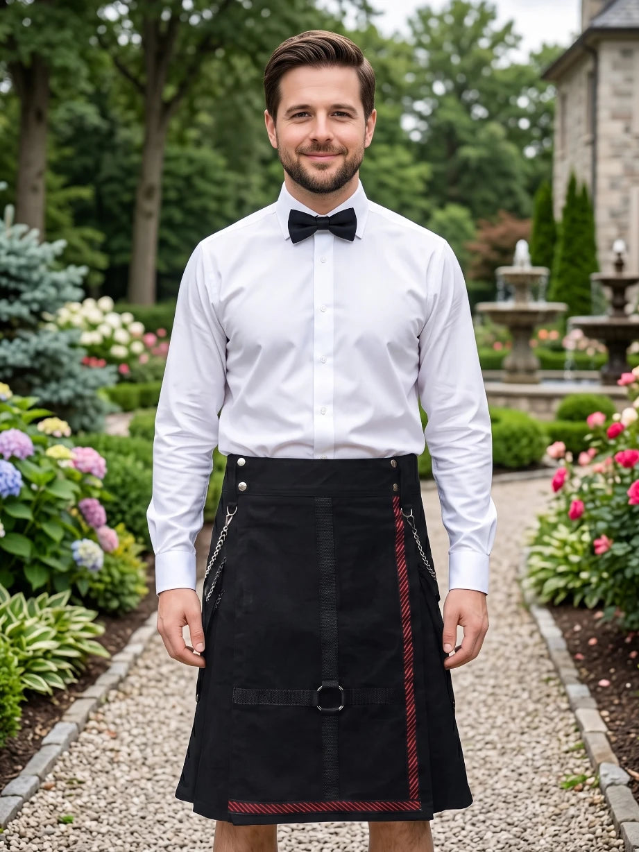 Kilt Utility Nero Elegante Su Misura