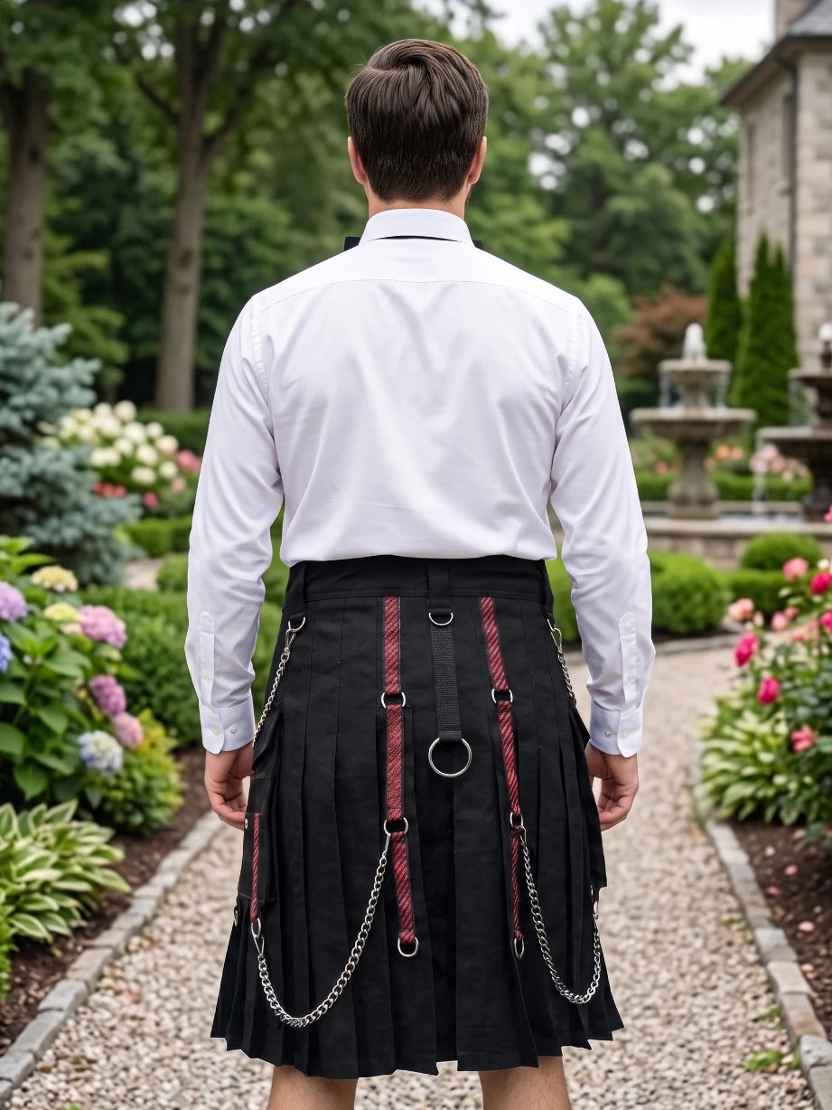 Kilt Utility Nero Elegante Su Misura
