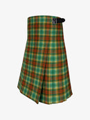 Plaid kilt with a belt on a white background