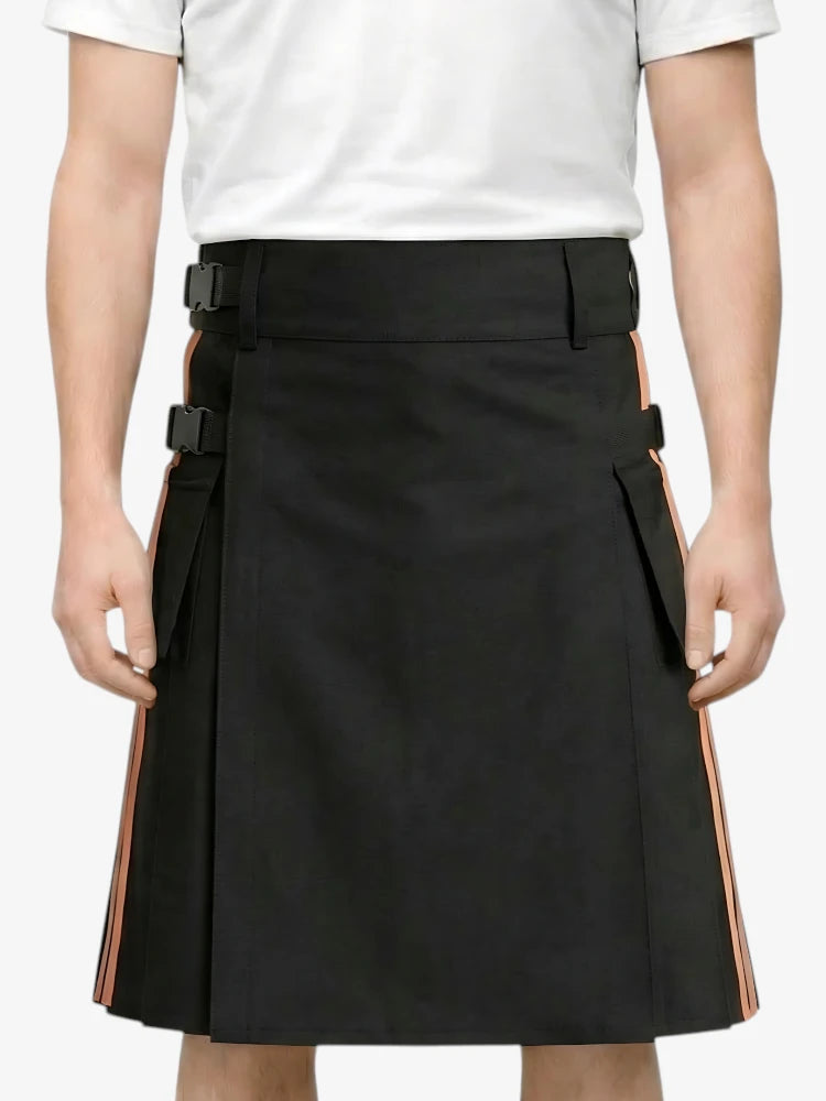 Kilt Utility Vigile del Fuoco Nero Moderno