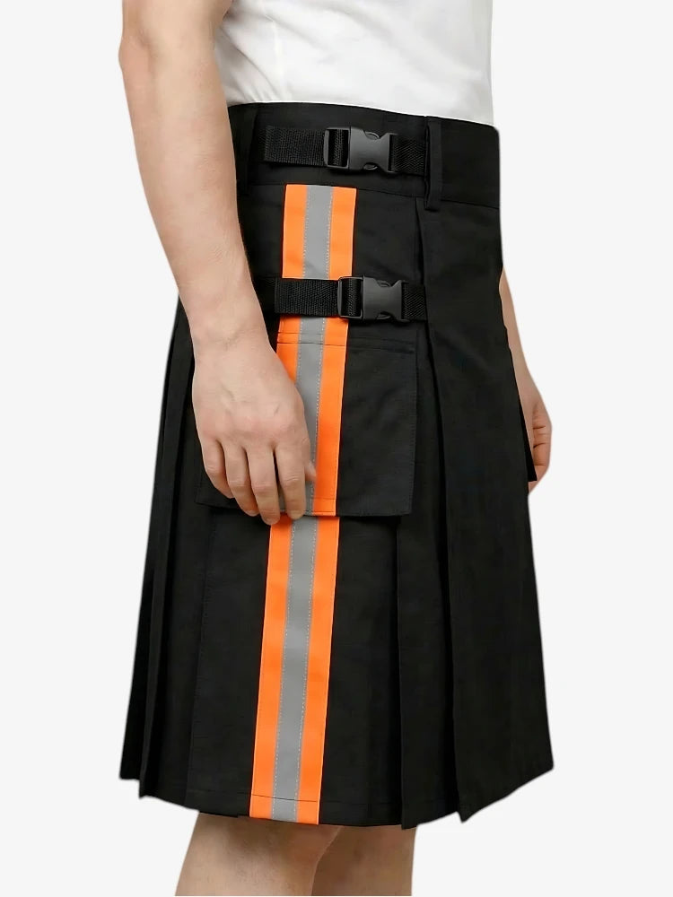 Kilt Utility Vigile del Fuoco Nero Moderno