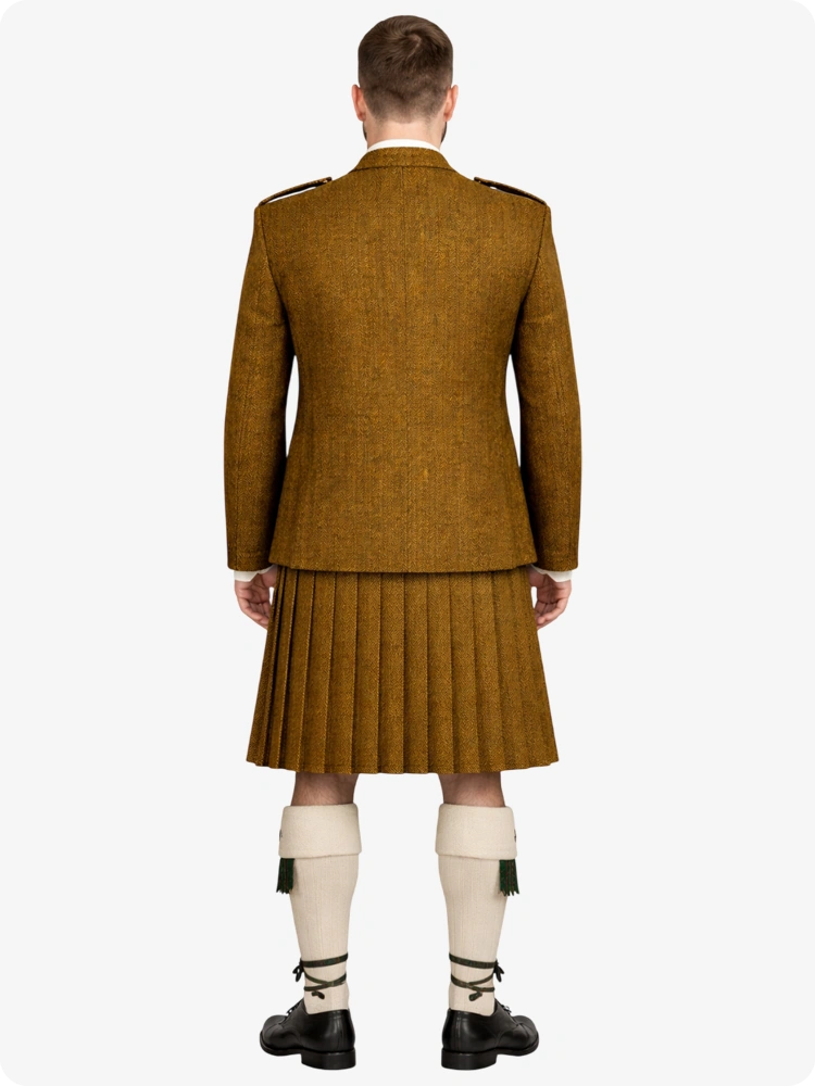 Kilt Tweed Giallo Senape con Giacca Argyle