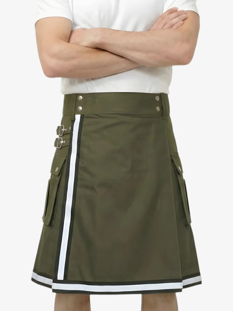 Kilt Utility Vigile del Fuoco Oliva Riflettente