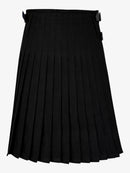 Plain Black Tartan Kilt Back