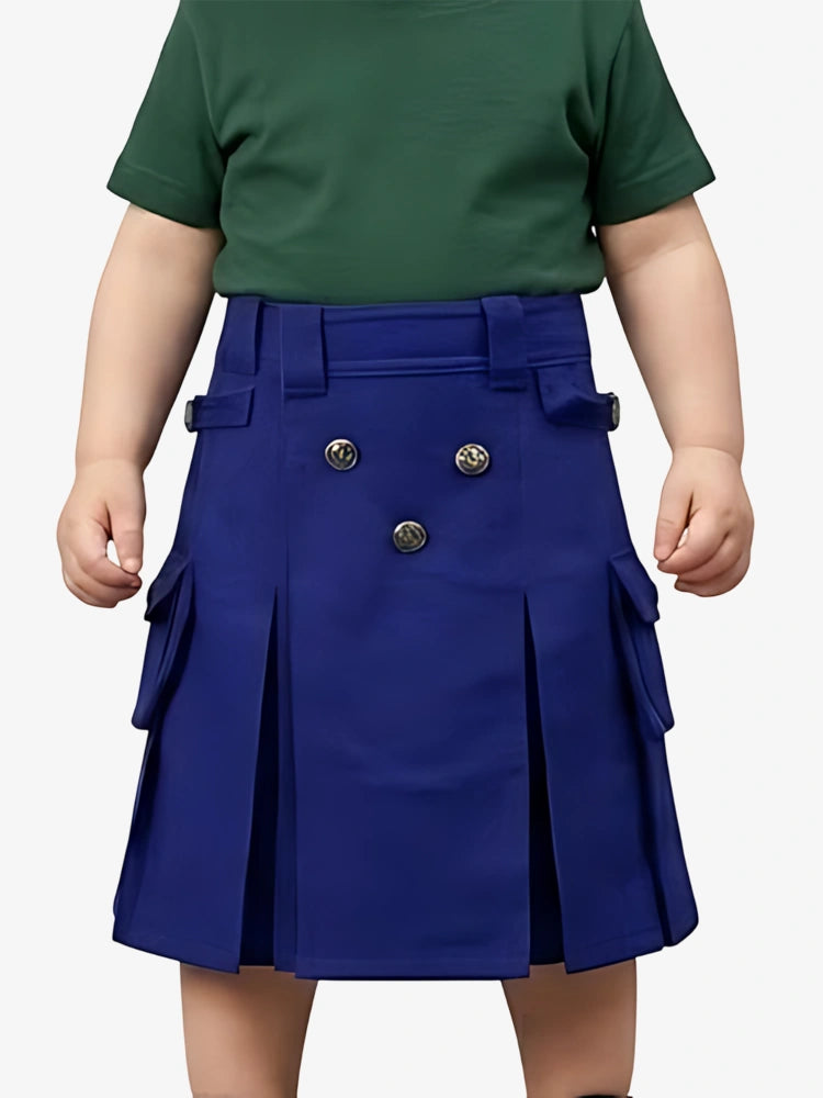 Kilt per bambino blu reale premium