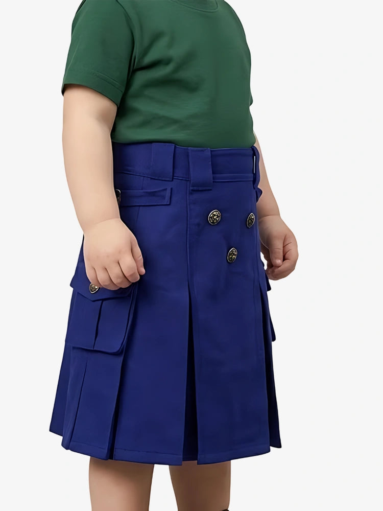 Kilt per bambino blu reale premium
