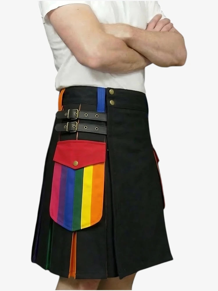 Gonna Pride Arcobaleno con Tasche Cargo