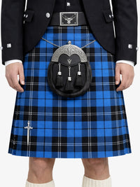 Ramsay Blue Tartan Kilt Model Front