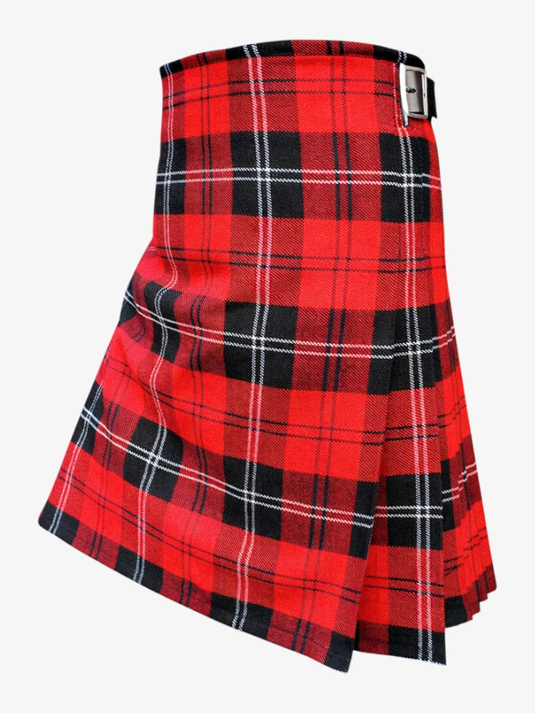 Ramsay Red Tartan Kilt Left Side
