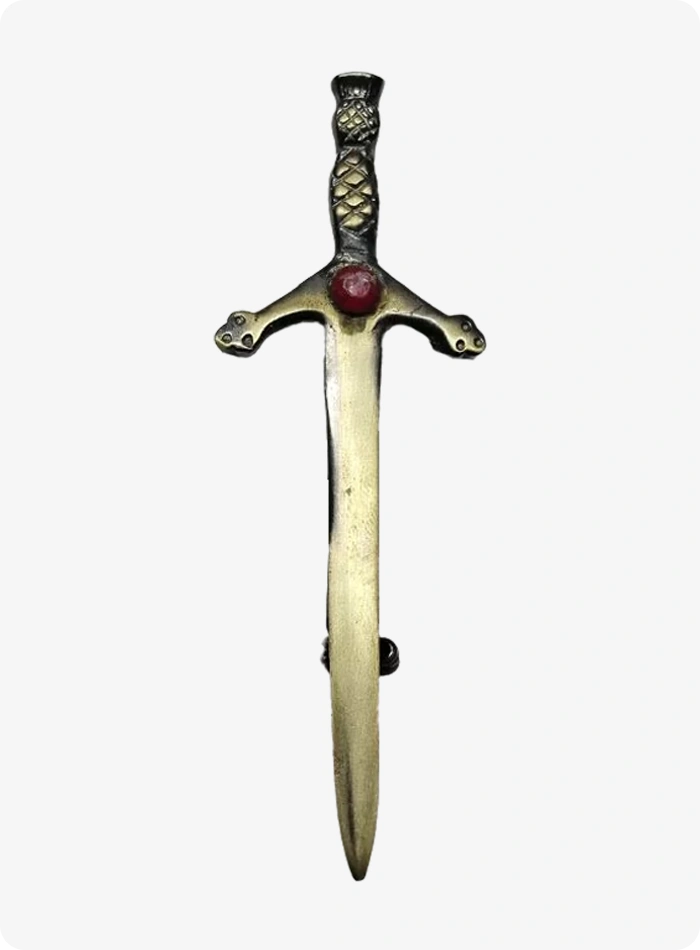Red Stone Kilt Pin