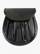 Rob Roy Black Leather Sporran