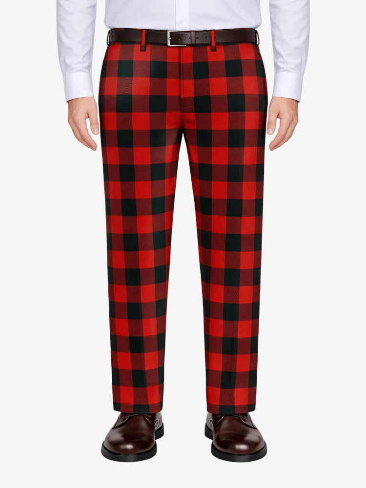 Pantaloni Tartan Rossi