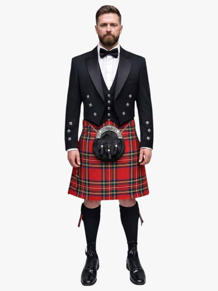 Completo Kilt Prince Charlie in Tartan Royal Stewart