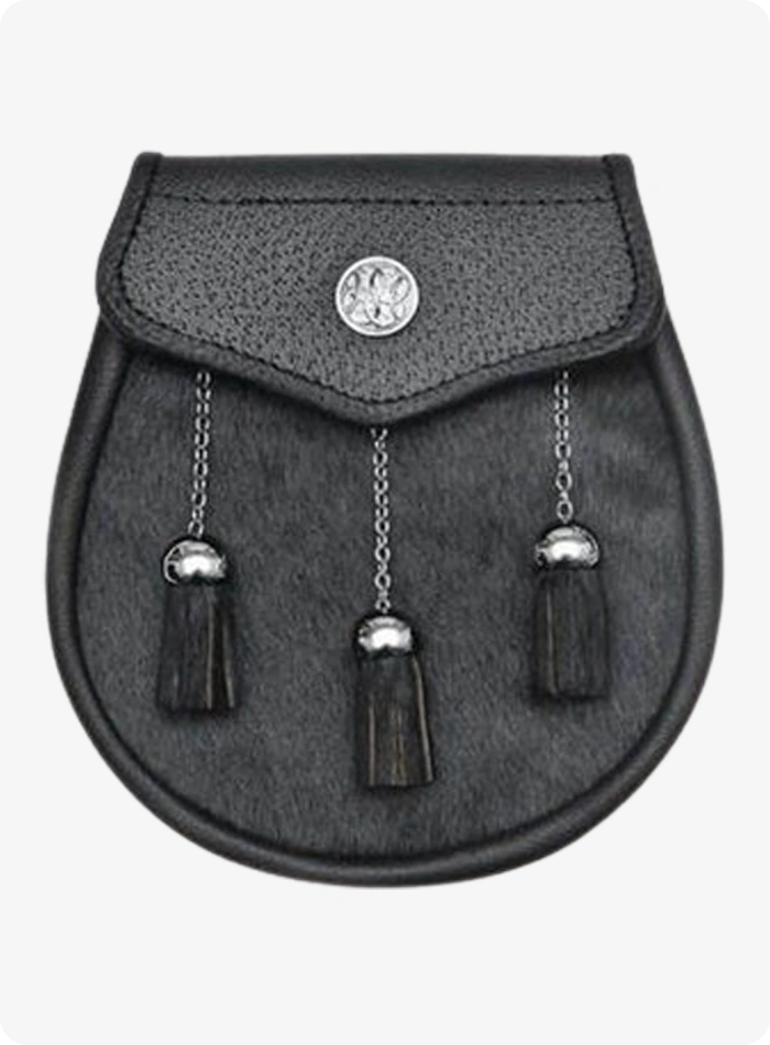 Custom Made Semi Dress Black Sealskin Celtic  Sporran