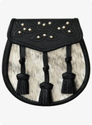 Semi Dress Natural Sealskin 14 Stud Leather Tassel Sporran