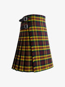 Plaid kilt with a belt on a white background