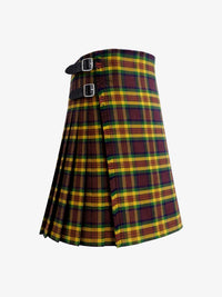 Plaid kilt with a belt on a white background