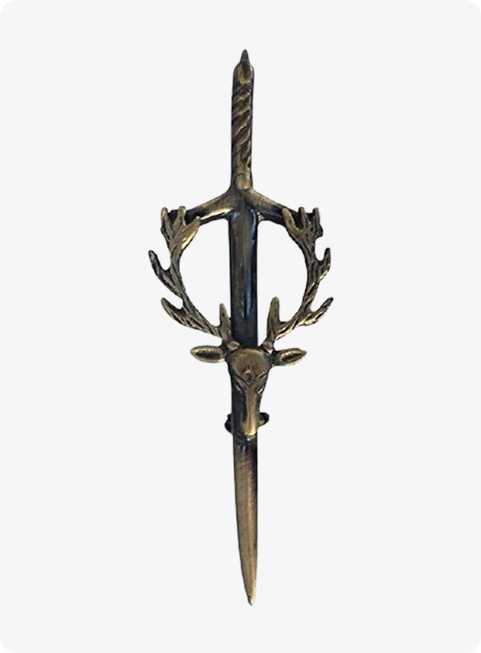 Custom Made Stag Head Kilt Pin