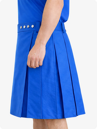 Standard Blue Genuine Leather Utility Kilt with Studded Waistband