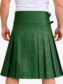 Standard Green pleated skirt worn by a person on a white background