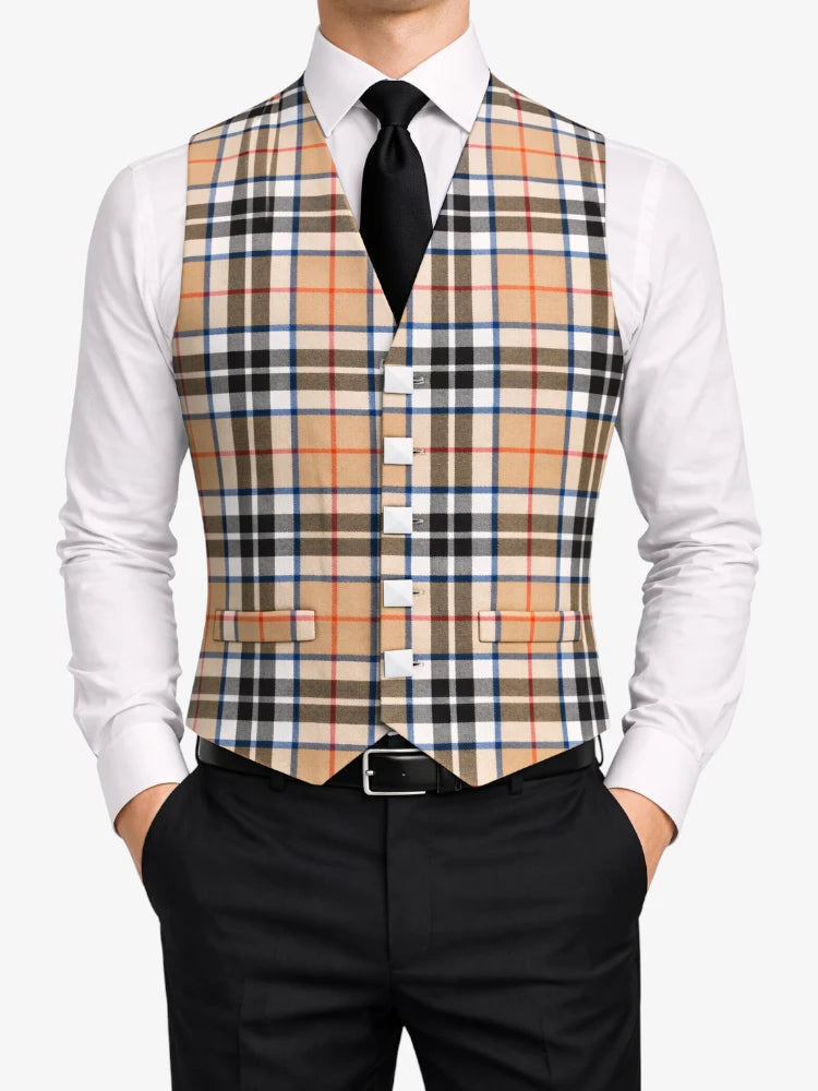 Gilet Tartan Marroni