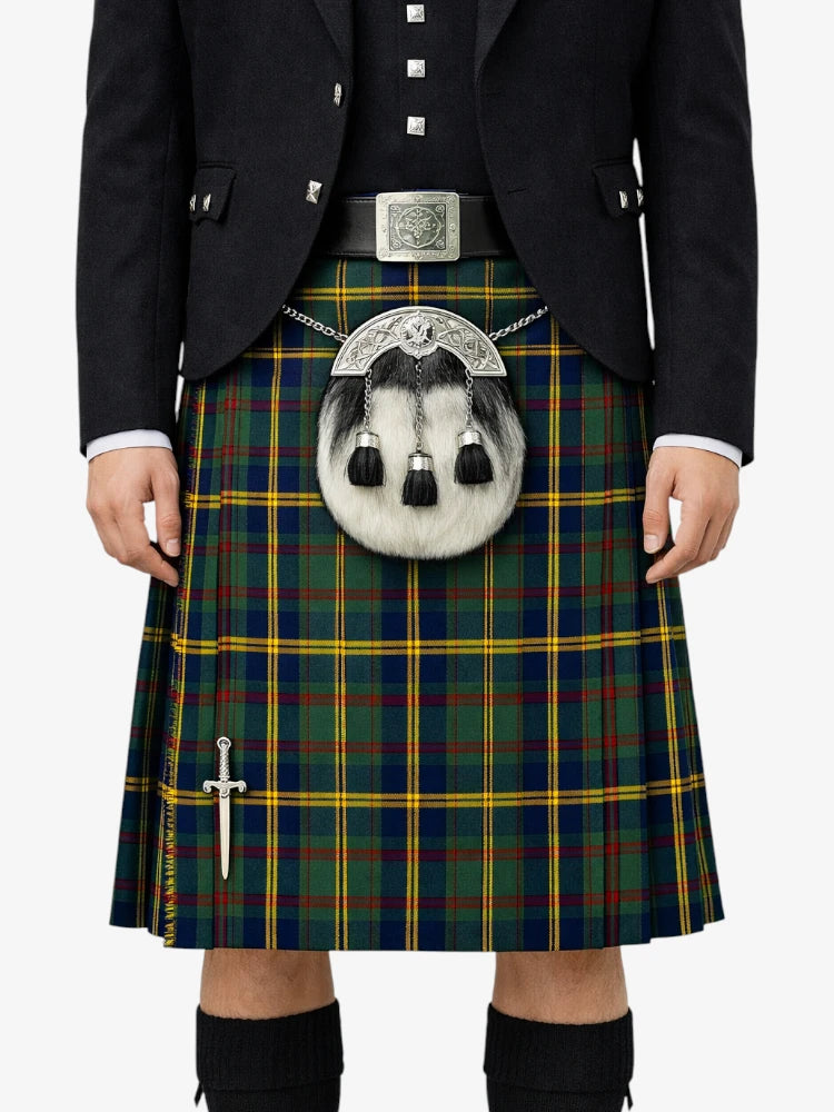 US-Marine Corp Tartan Kilt Model Front