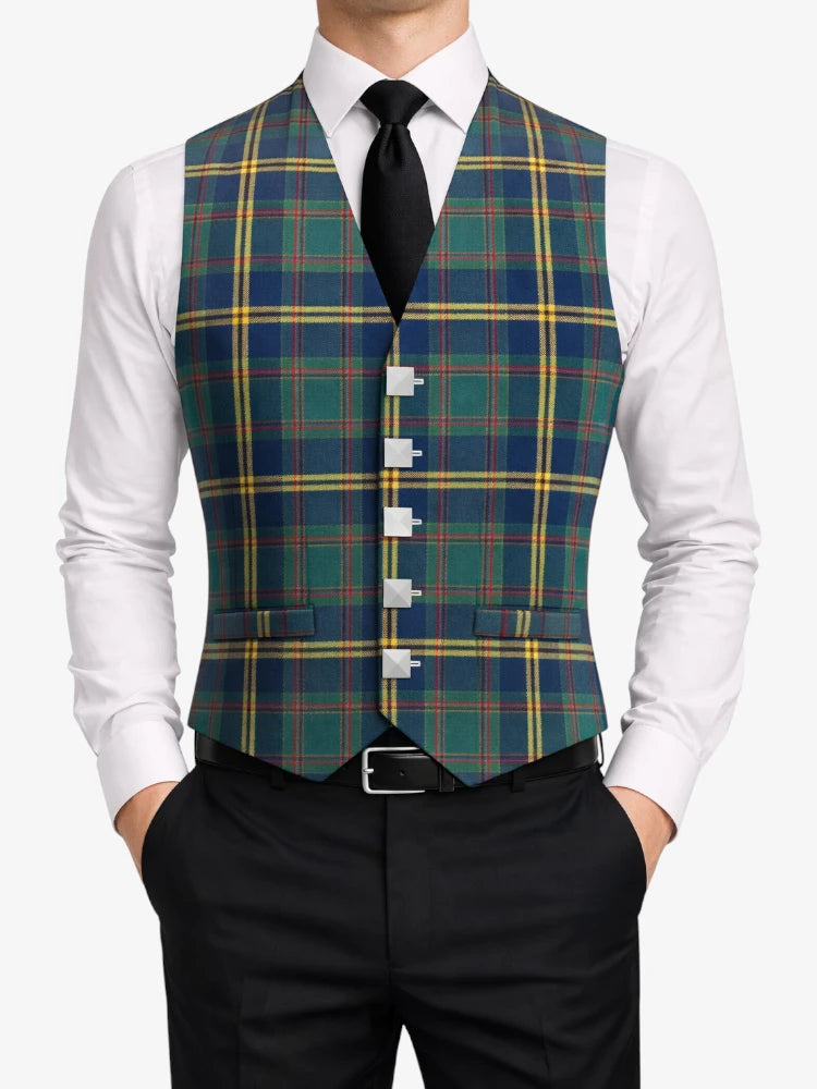 US-Marine Corp Tartan Waistcoat