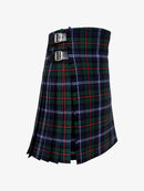 Plaid kilt with a belt on a white background