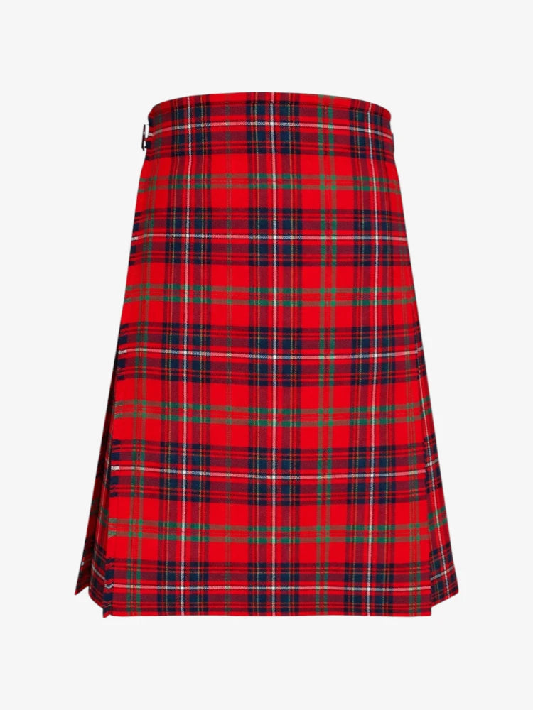 Red plaid kilt on a white background