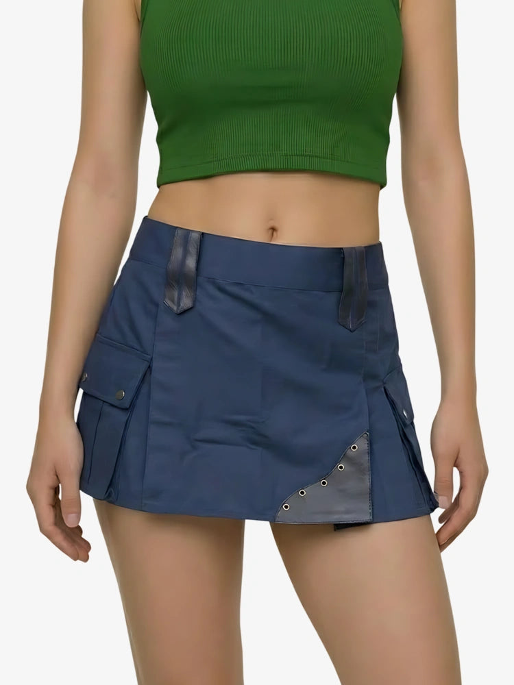 Kilt Utility Blu Scuro da Donna