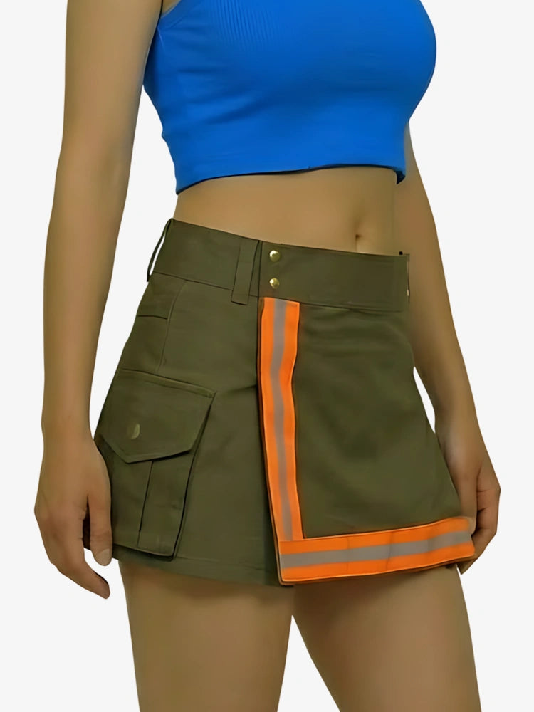 Kilt da pompiere da donna con striscia riflettente