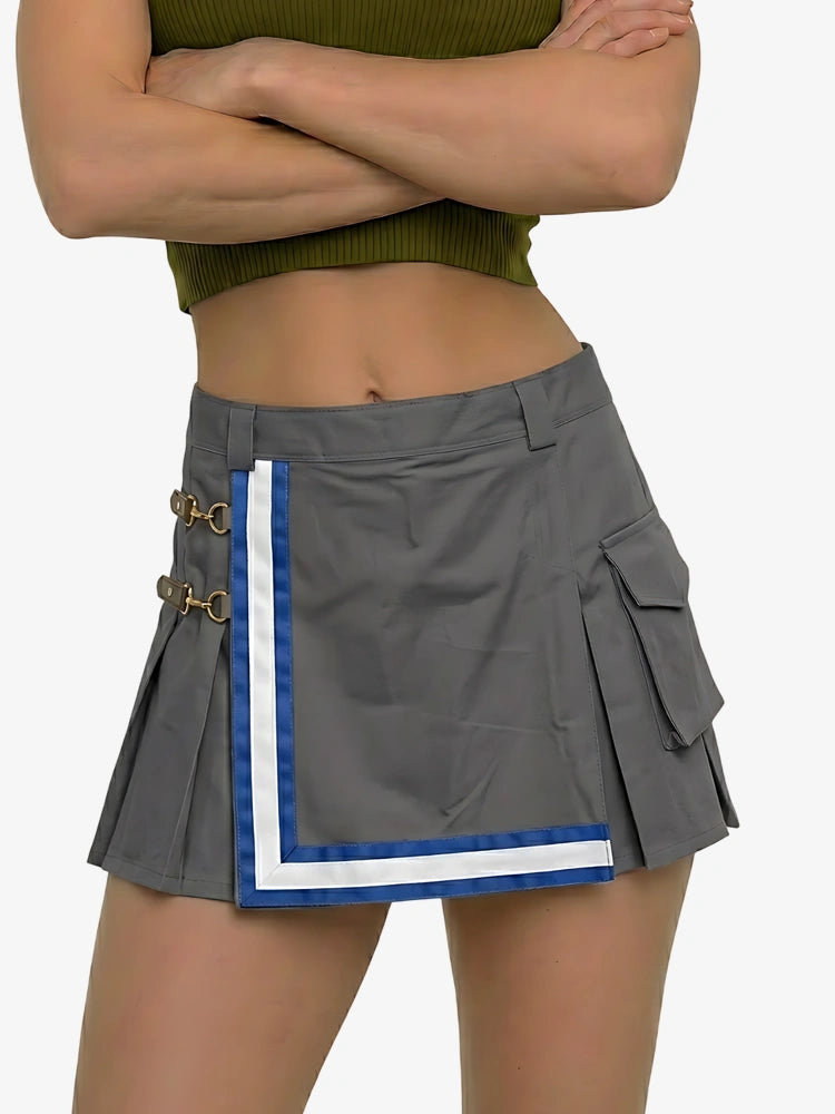 Kilt da pompiere grigio da donna