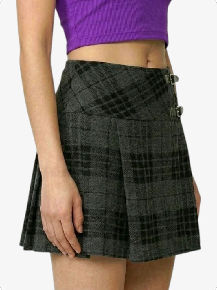 Gonna Tartan Hamilton Grey da Donna