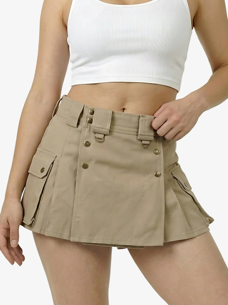 Kilt utility da combattimento kaki da donna