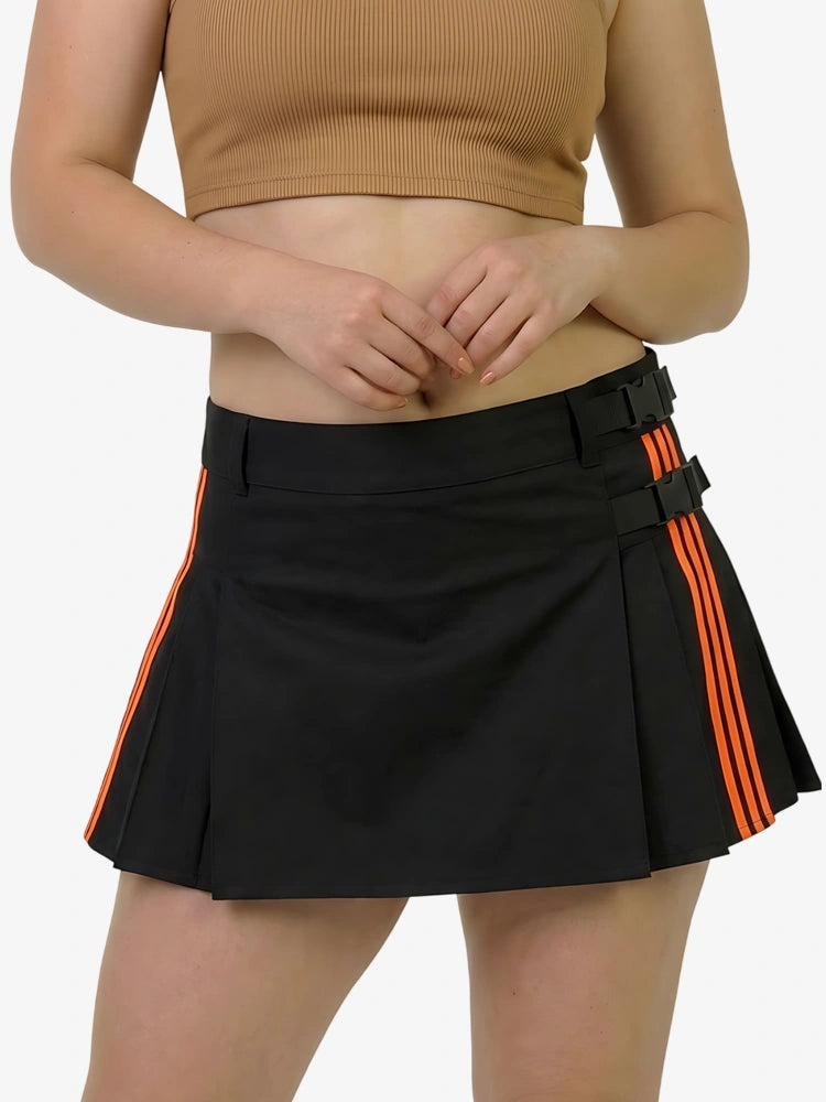 Kilt da pompiere nero moderno da donna