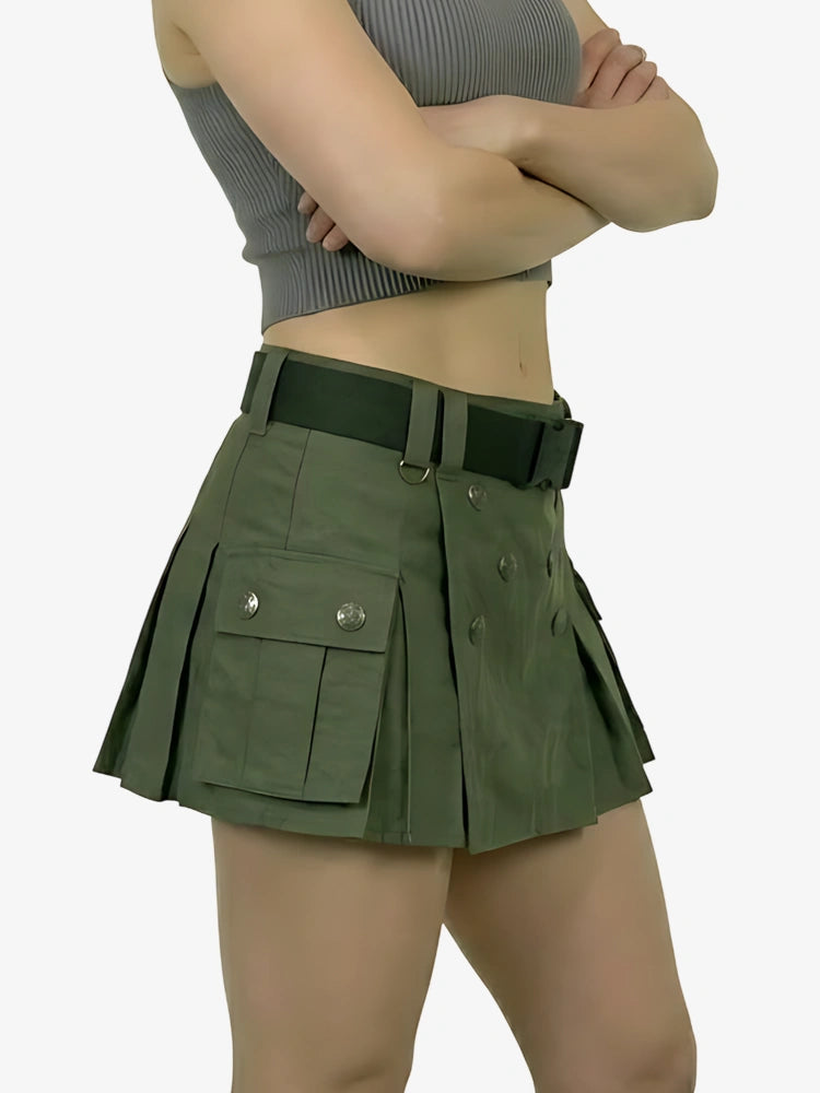 Kilt Utility Verde Oliva da Donna