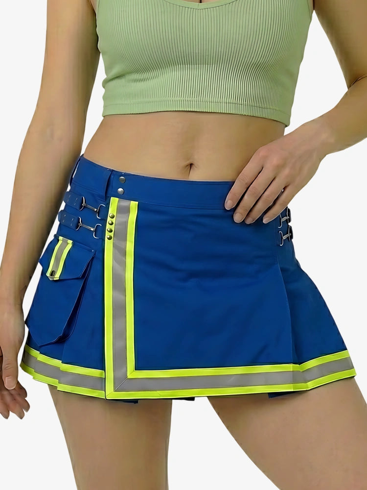 Kilt utility da pompiere blu reale da donna