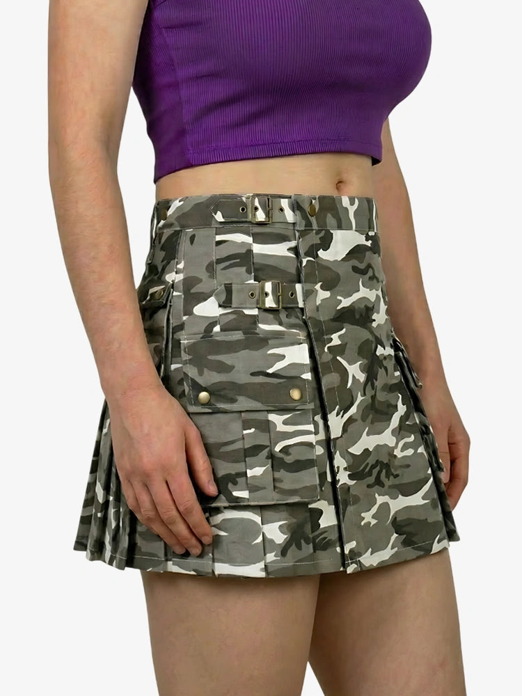 Kilt Utility Urban Snow Camo da Donna